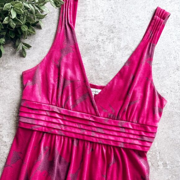 American Eagle V Neck Pink Floral Sleeveless Dress Size Medium - Picture 1 of 6